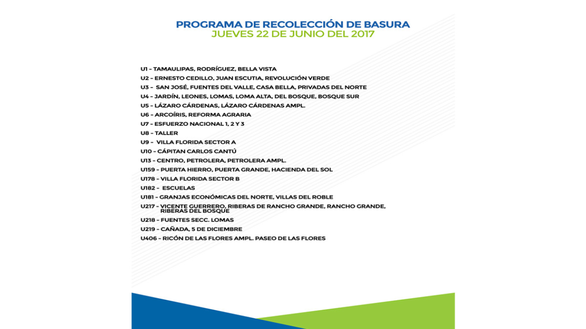 Programa de recolección de basura