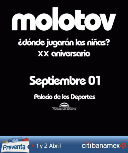 Molotov celebrará 20 años de disco con un concierto
