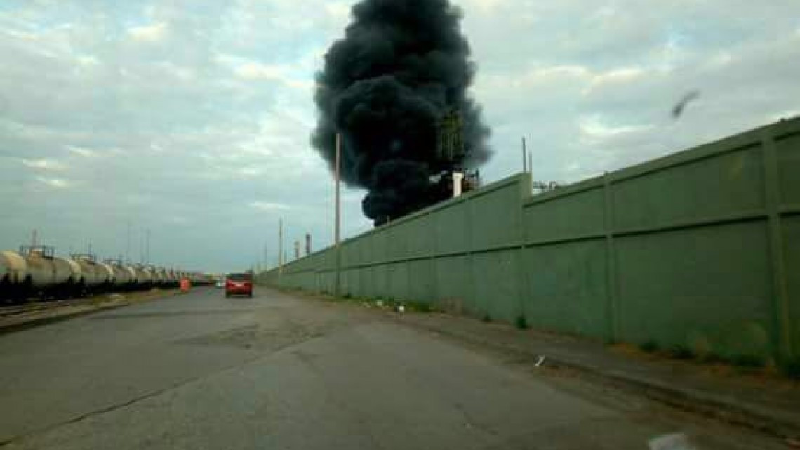 Contingencia en planta de Coque de Pemex en Madero 