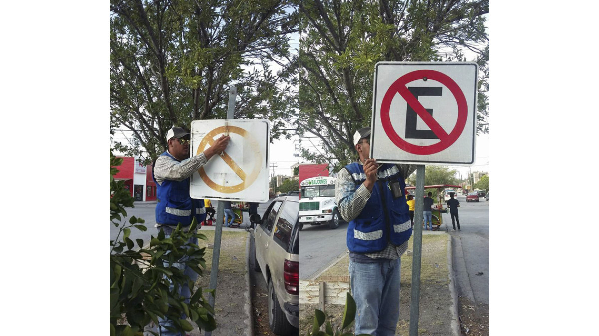 Cambian señalizaciones en calle Aguascalientes y Oaxaca