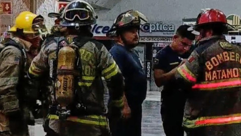 Conato de incendio en Plaza Fiesta Matamoros causa evacuación y alarma