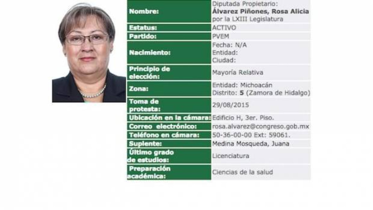 Mamá de “Rafa” Márquez, Diputada del PVEM, no presentó 3de3