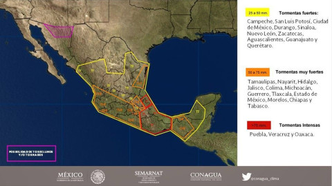 Cielo nublado en el noroeste y occidente