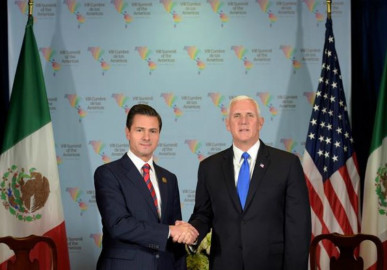 Vicepresidente Pence, con actitud positiva ante posición de México: EPN