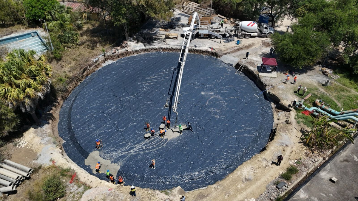 Construye Gobierno de Tamaulipas tanque de almacenamiento de agua potable en Victoria