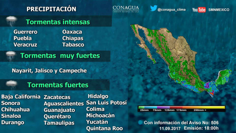Prevén tormentas intensas en varios estados