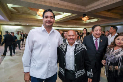 Asistió Alcalde Carlos Peña Ortiz a Tercer Informe de Gobierno del Presidente de Miguel Alemán, Tam., Ramiro Cortez Barrera 