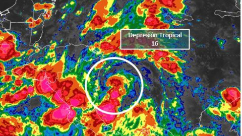Avanza Ramón como depresión tropical hacia el suroeste de Acapulco