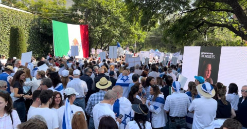 Protestan en la Embajada de Israel en México por Mexicanos secuestrados por Hamas