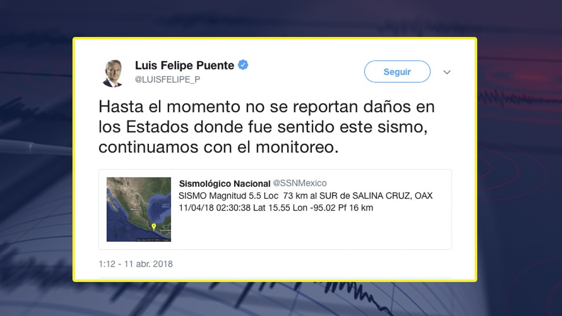 No se reportan daños tras sismo que despertó Oaxaca