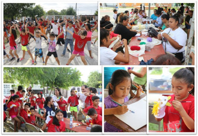 Familias disfrutan de talleres y actividades