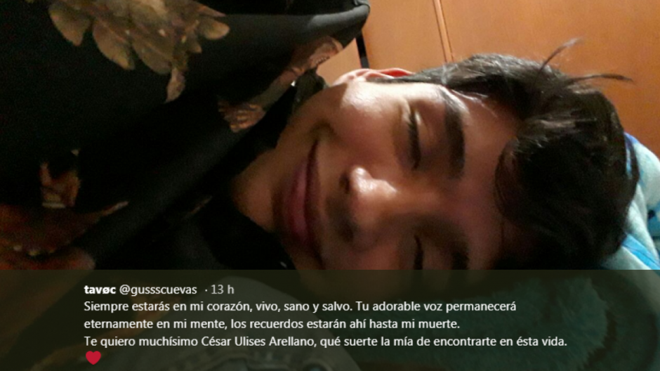 Pareja de “César Ulises” lamenta su pérdida