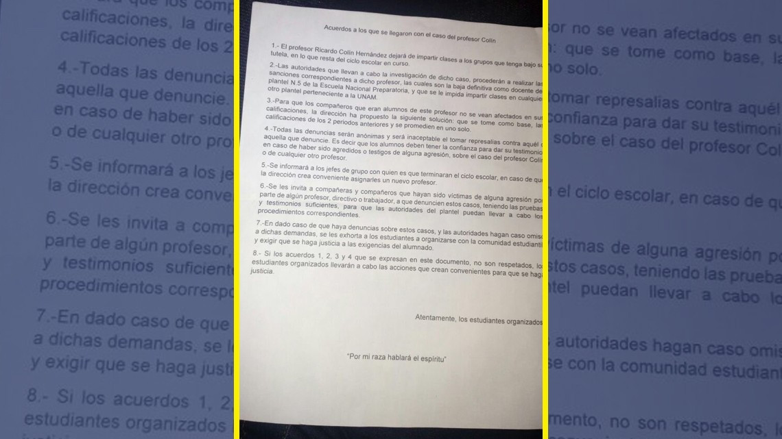 UNAM anuncia despido de profesor por acoso