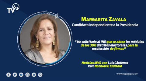 Pide Margarita Zavala que INE abra módulos en distritos