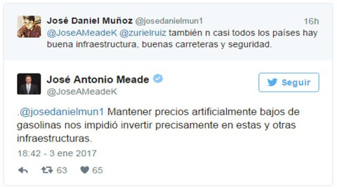 Usa Twitter Meade para explicar el "gasolinazo"