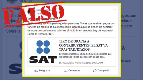 FALSO el cobro de impuestos de tarjetas de crédito