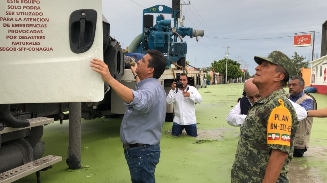 Activa Gobernador apoyos para familias damnificadas por lluvias en Reynosa