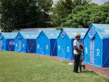 Familias en Jojutla son reubicadas a casas de campaña