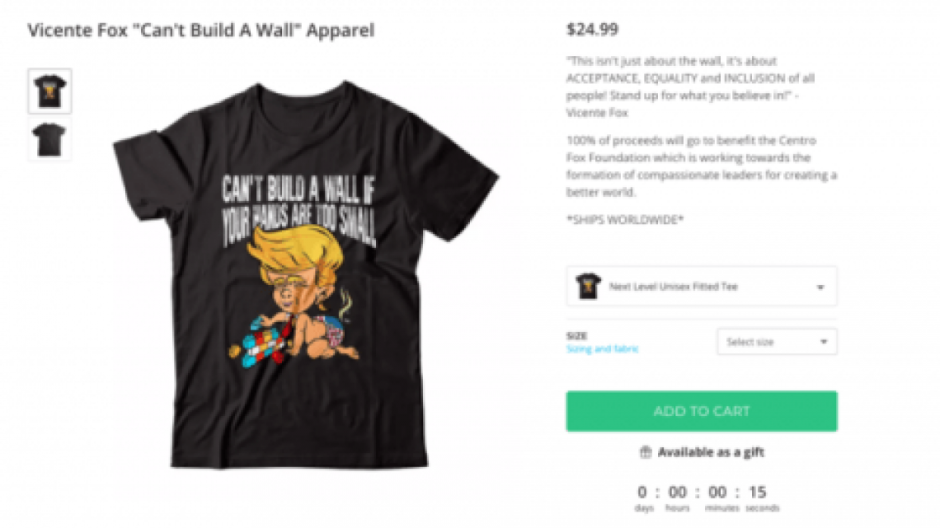 Fox trollea a Trump y a su muro con playera