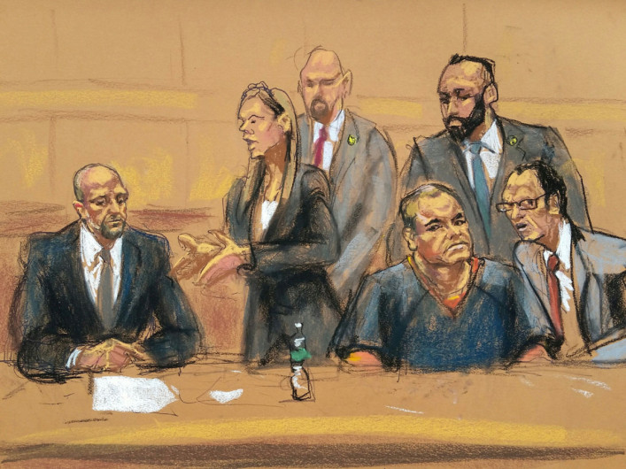 Ni un vaso de agua para "El Chapo" denuncia defensa: comparece en corte de NY