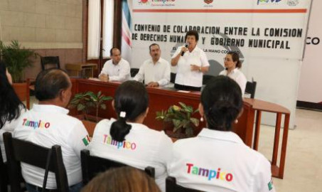 Derechos Humanos y Tampico firman convenio de colaboración 