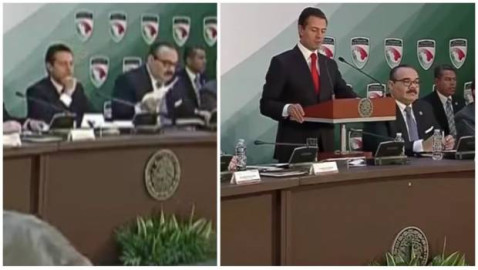 Cae escudo nacional en promulgación de LSI