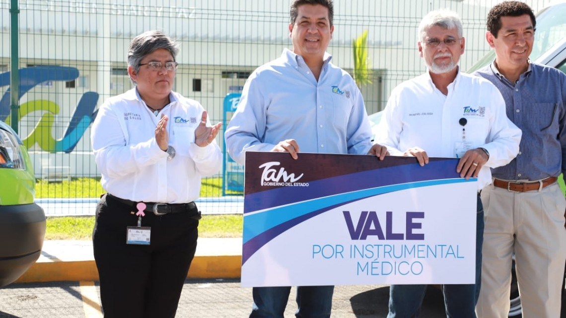 Fortalece Gobierno de Tamaulipas el sistema estatal de Salud con entrega de ambulancias y equipo