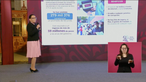 Se han emitido  más de279 mil constancias de antecedentes penales federales por internet:  SSPC