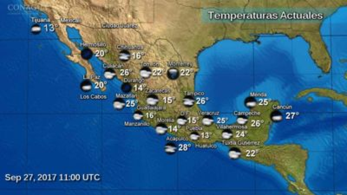 Continuarán las lluvias en el país