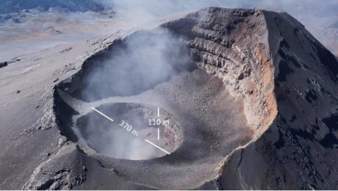 Detectan nuevo domo en cráter interno del Popocatépetl