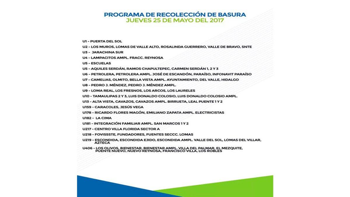 Programa de recolección de basura