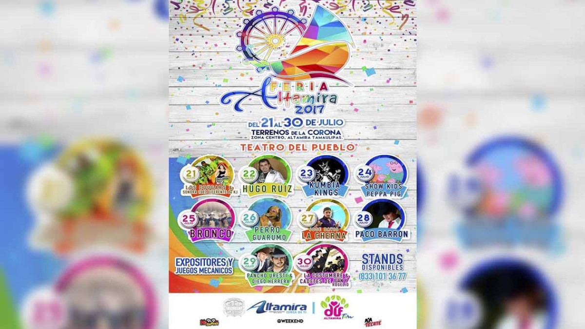 Invita Ayuntamiento a "Feria Altamira 2017"