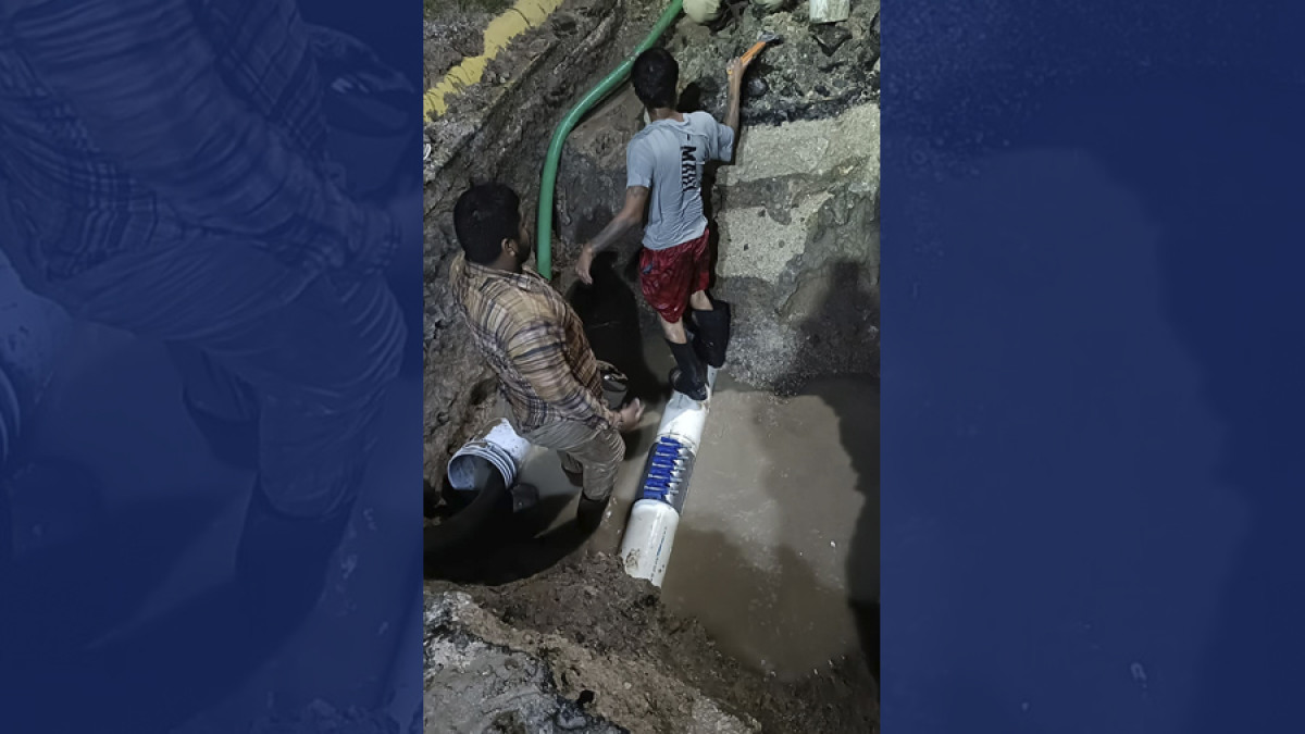 Restauró COMAPA línea de conducción de agua en Parque Colonial