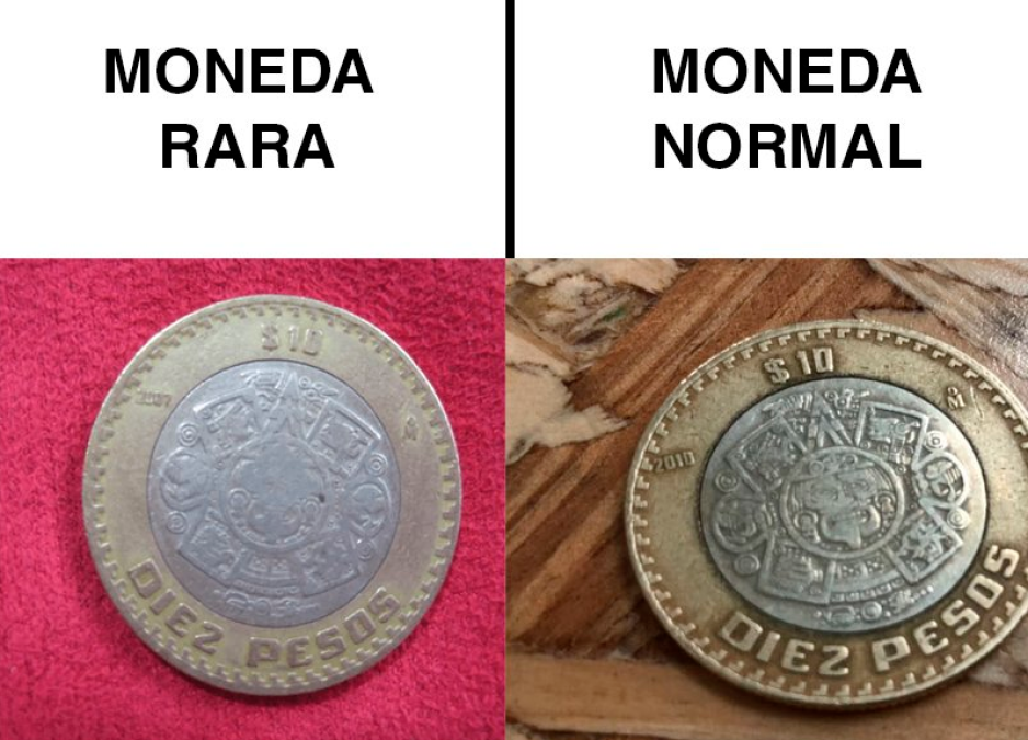 Si tus monedas de 10 pesos tienen imperfecciones podrían valer hasta mil pesos