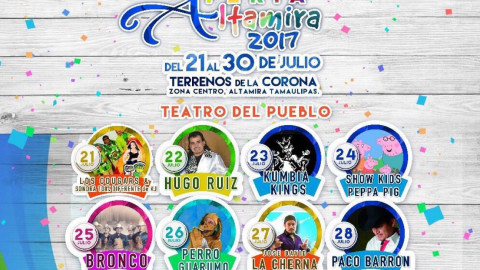 Kumbia Kings, Bronco y Paco Barrón en la feria Altamira 2016