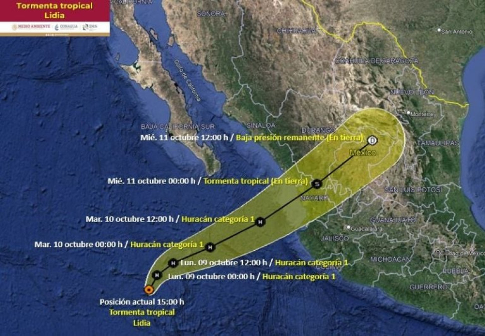 Alertan por tormentas tropicales Lidia y Max