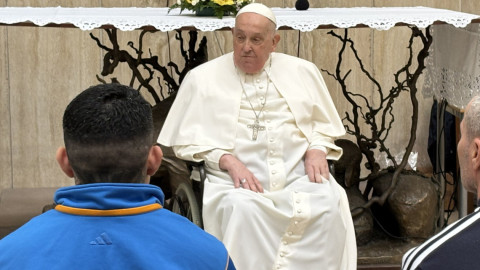 Papa Francisco visita una cárcel romana por el Jueves Santo