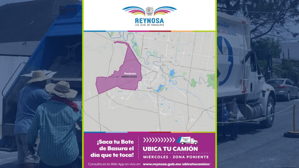 Recolección de basura en el Sector Poniente este miércoles