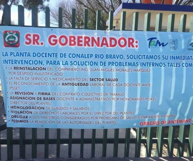 Buscan se atiendan problemas internos en Conalep Río Bravo
