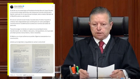 Arturo Zaldívar presenta su renuncia a AMLO como ministro de la SCJN