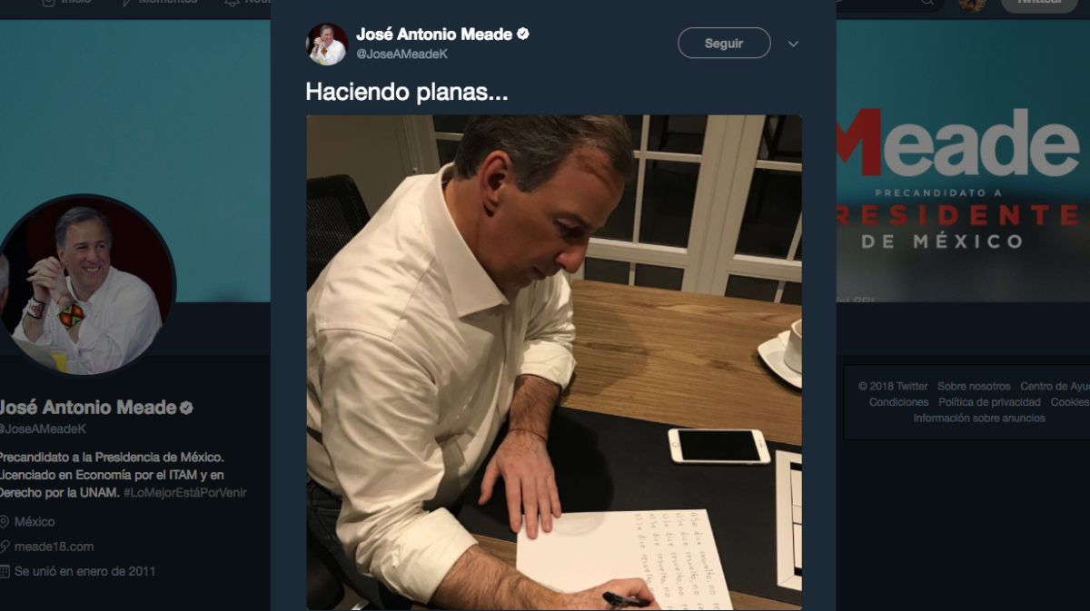 Meade hace planas tras decir “Resolvido”
