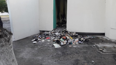 Maleantes atacan la biblioteca Juan B. Tijerina 