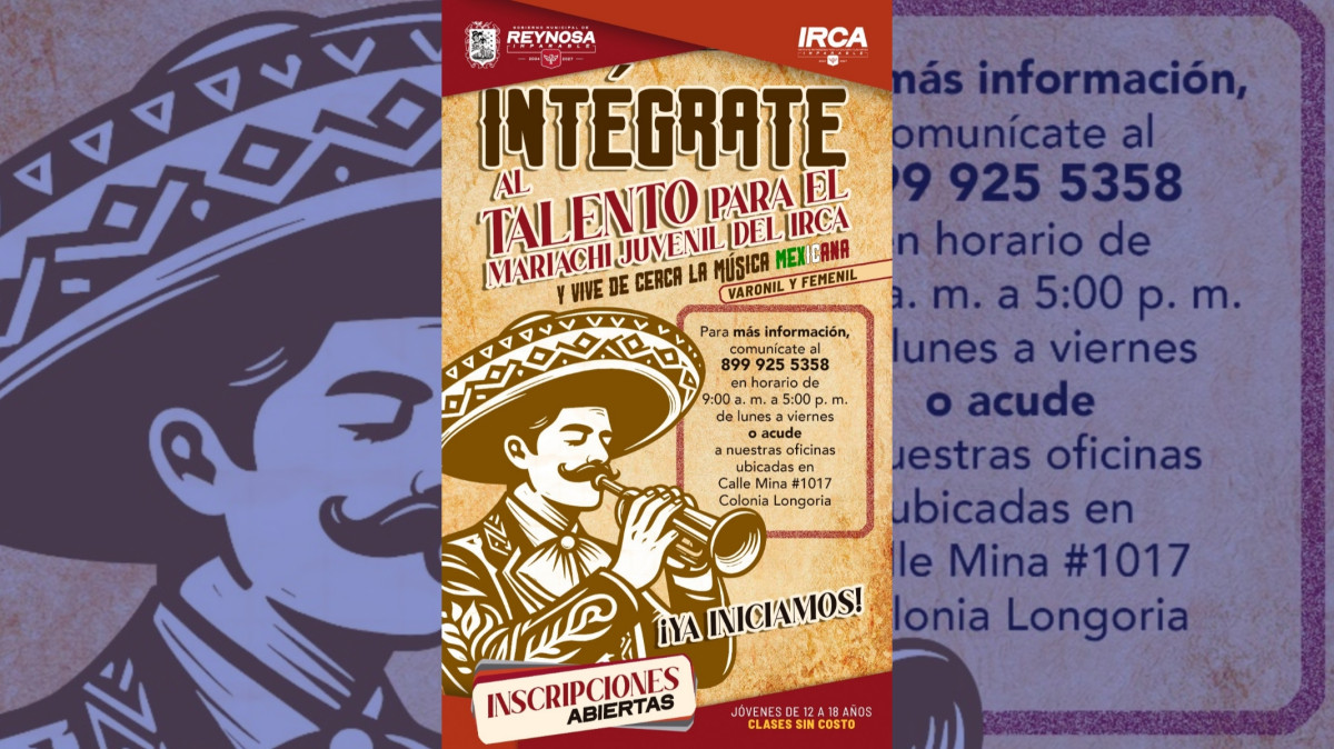 Gobierno de Carlos Peña Ortiz convoca a jóvenes a inscribirse al Mariachi Juvenil del IRCA