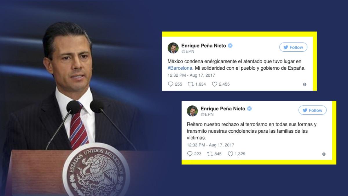 Condena EPN atentado en Barcelona