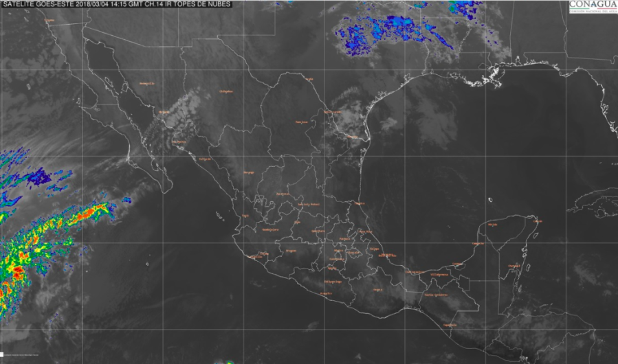Frente frío 35 se extenderá sobre el noroeste del país