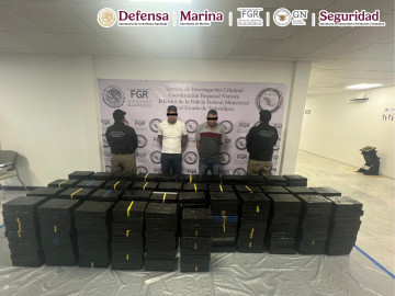 Detienen en Tamaulipas a dos hombres con más de 700 kilos de metanfetamina en cajas de tostadas