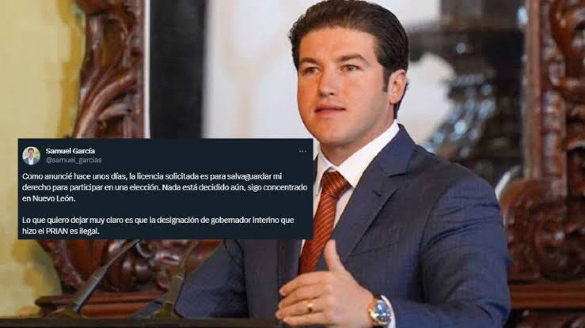 Samuel García acusa de ilegalidad en nombramiento de Arturo Salinas como gobernador interino