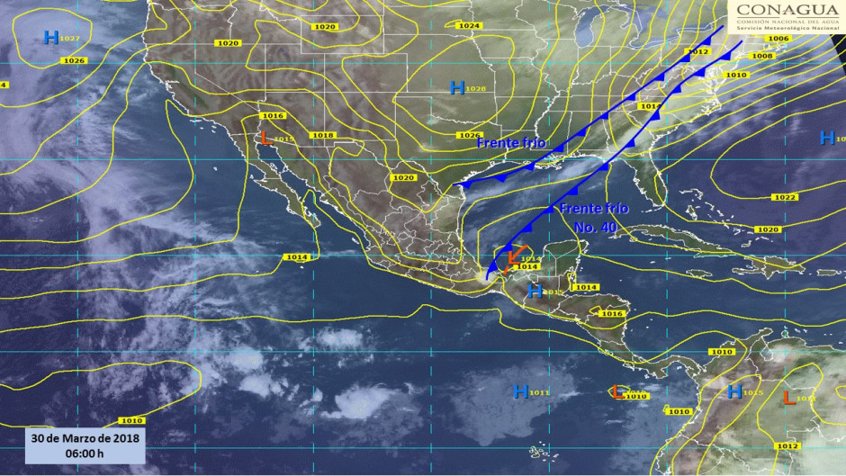 Frente Frío provocará vientos fuertes en norte del país