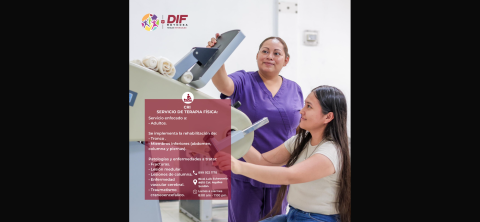 DIF Reynosa ofrece servicios de terapia física para adultos en el CRI