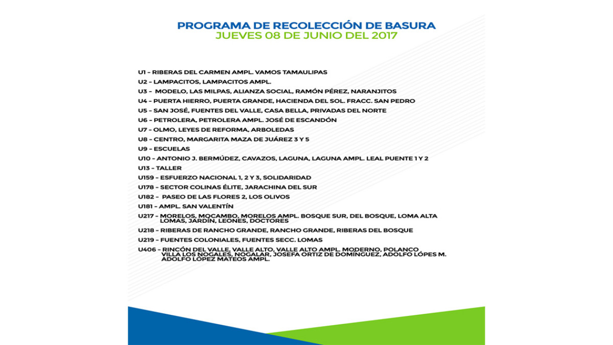 Programa de recolección de basura